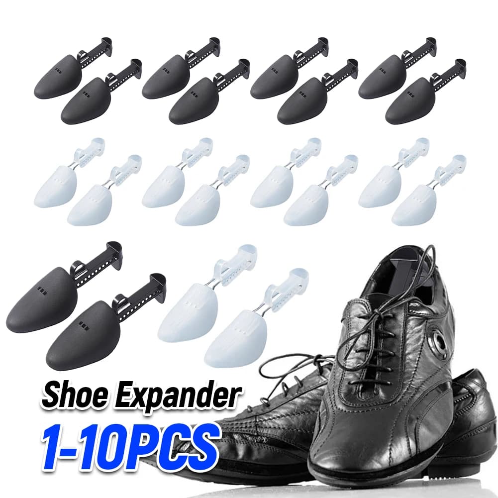 2-5 paia di barelle per scarpe in plastica unisex per uomo donna scarpe in pelle supporto per barelle modellanti per albero di scarpe portatile regolabile