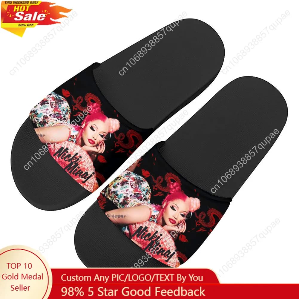 Hot Rapper N-Nicki Minaj Pantofole Scarpe da acqua per la casa Uomo Donna Adolescenti Sandali da piscina da spiaggia all'aperto Pantofola estiva personalizzata