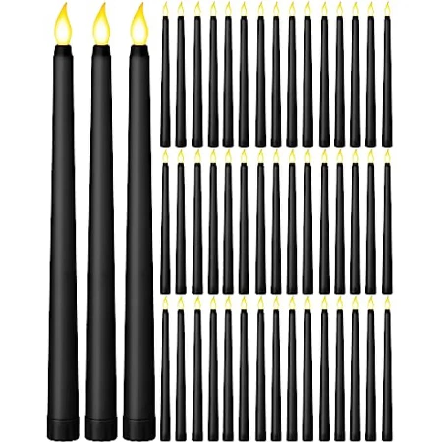 48 Candele LED Senza Fiamma a Batteria, Candele a LED Tremolanti per Chiesa, Matrimoni, Pasqua, Lauree