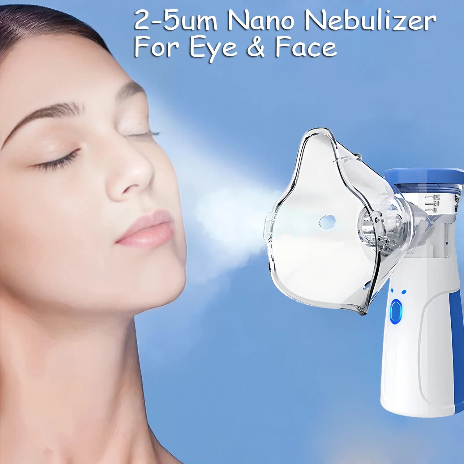 Mini Facial Steamer Silent Mesh Nebulizer Handheld Portable Nebulizer Humidifier Face Rehydration Skin Care Tools