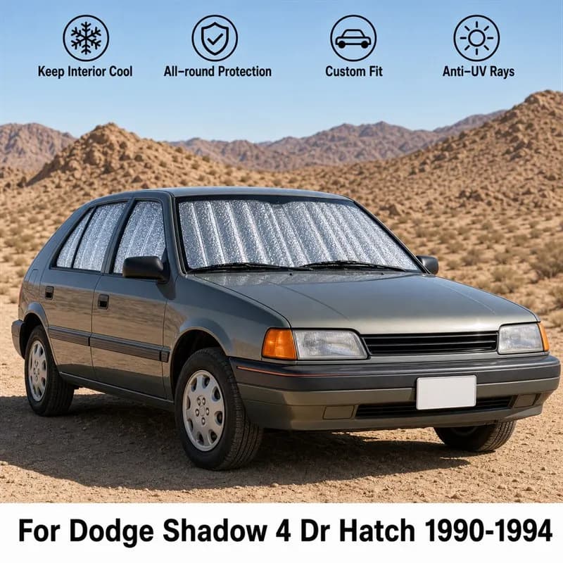 For Dodge Shadow 4 Dr Hatch 1990-1994 Full Set Car Window Sunshades UV Block Privacy Heat Insulated Foldable Car Curtain
