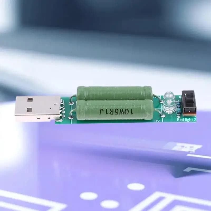 Digital Current Voltage Tester Module with Mini USB Load Tester; 2A/1A Power Bank Discharge Resistor w/ Switch