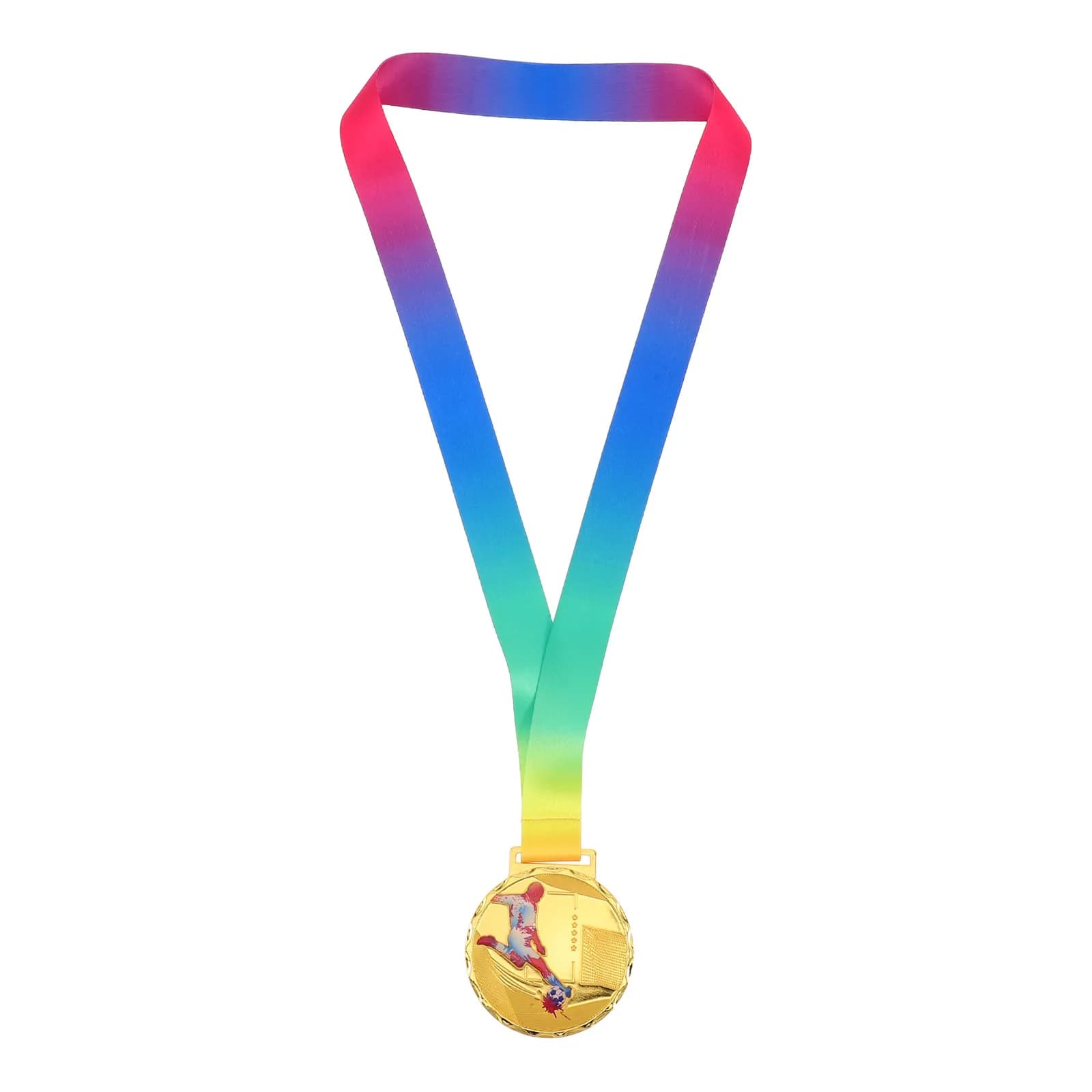 Medaglie Premio Calcio in Metallo Finitura Oro Bordi Lisci Nastro Confortevole per Tornei di Calcio Giovanile e Laurea dell'Asilo