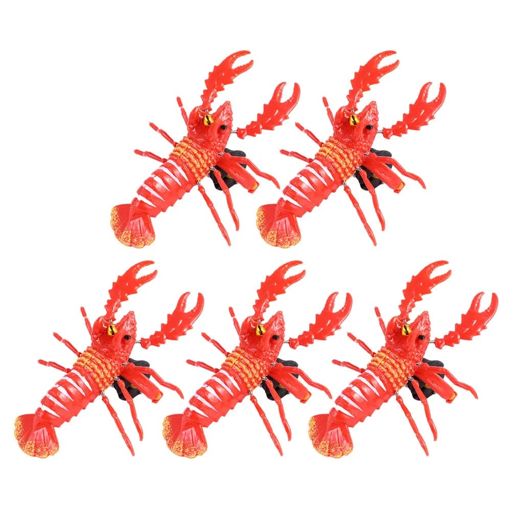 5Pcs Lobster Pulling String Clockwork Educational Plaything Kids Wind-Up Plastic Animal Lobster Pull Plaything