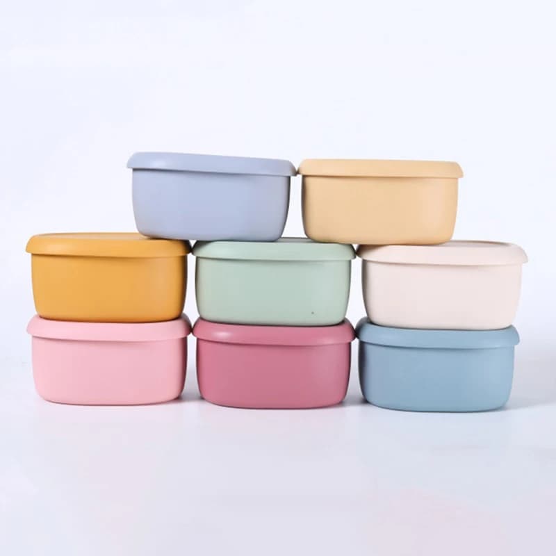 Contenitore per Cibo per Gatti da 3oz, Riutilizzabile in Silicone con Coperchio Ermetico, Scatola Sigillante per Conservazione Alimenti per Animali Domestici