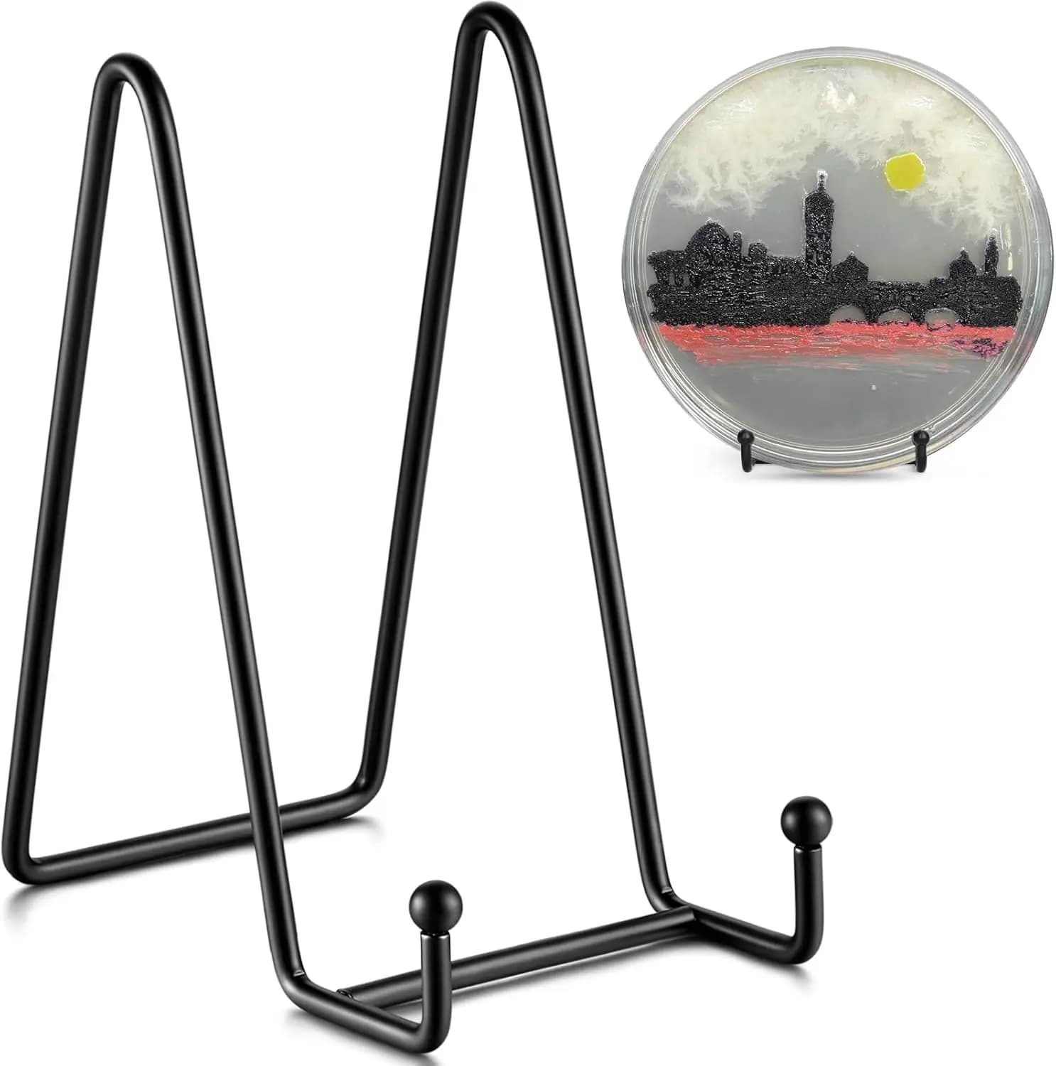 Supporti per Piatti da 6 Pollici - Porta Immagini per Piatti Decorativi, Libri, Cornici Fotografiche (Set di 4)