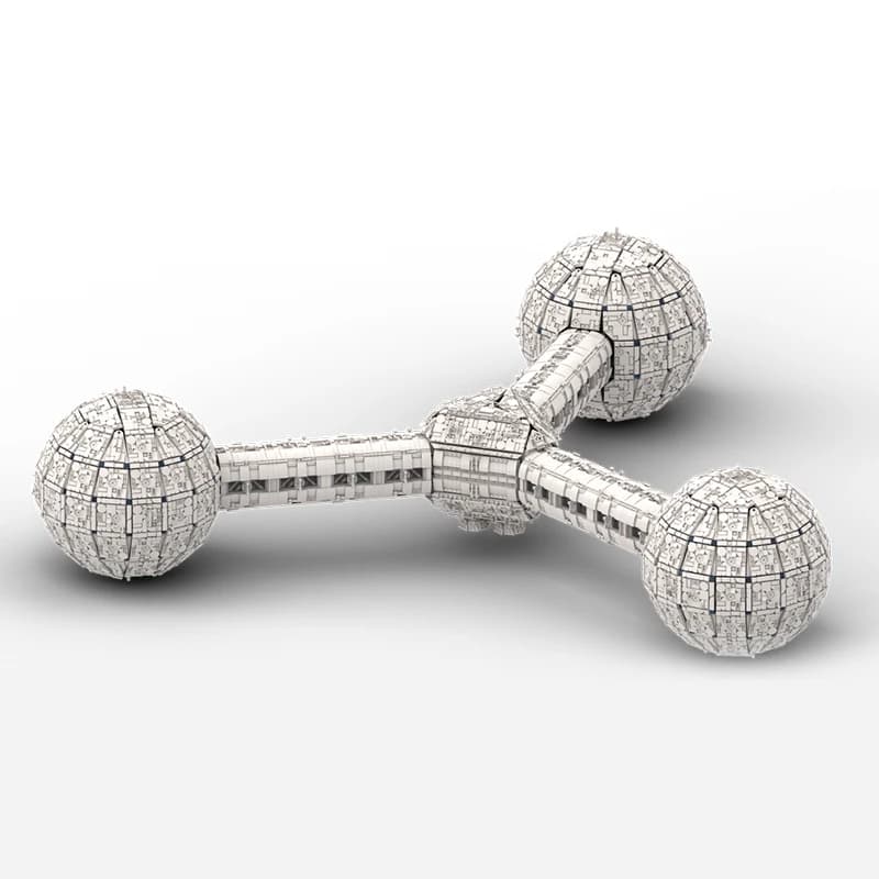 Set di Costruzioni MOC Stazione Spaziale 18698 Pezzi, Giocattolo Educativo Creativo per Bambini, Regalo di Natale