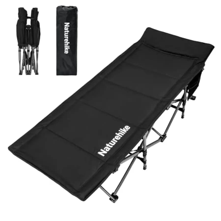 GoWild foldable adult camping cot, portable cot with carrying bag, comfortable outdoor camping bed, beach and house