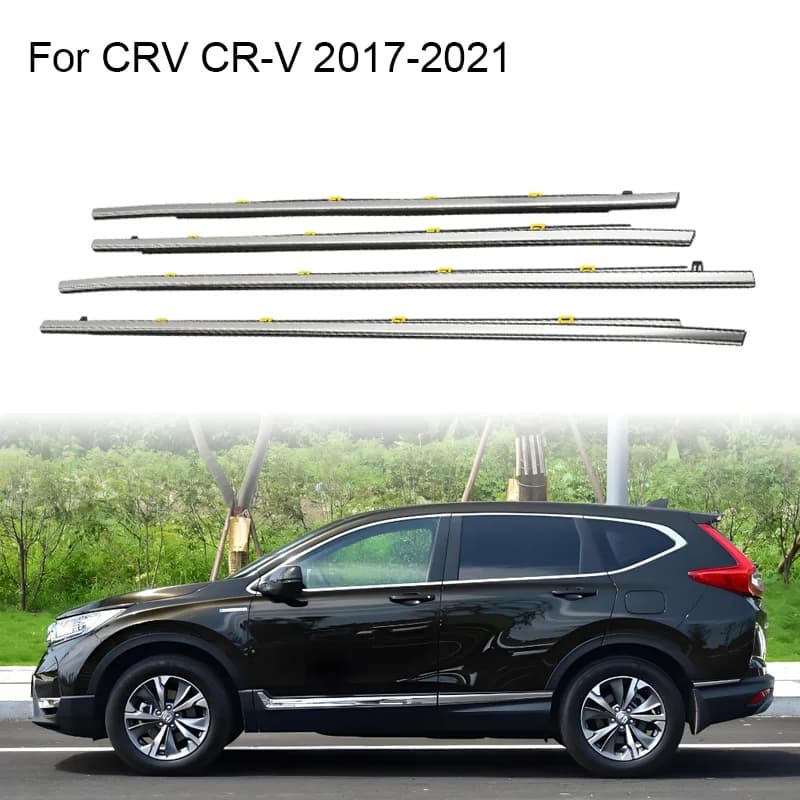 4 pezzi finestra cromata in gomma per Honda CR-V CRV 2017-2021 guarnizione strisce di tenuta in gomma porta finestra modanatura del vetro Trim