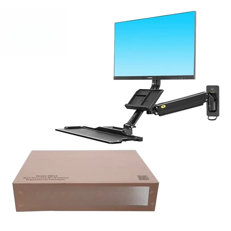 MB32 Supporto per schermo LCD retrattile da 22-35 pollici Supporto per TV Supporto per monitor da parete