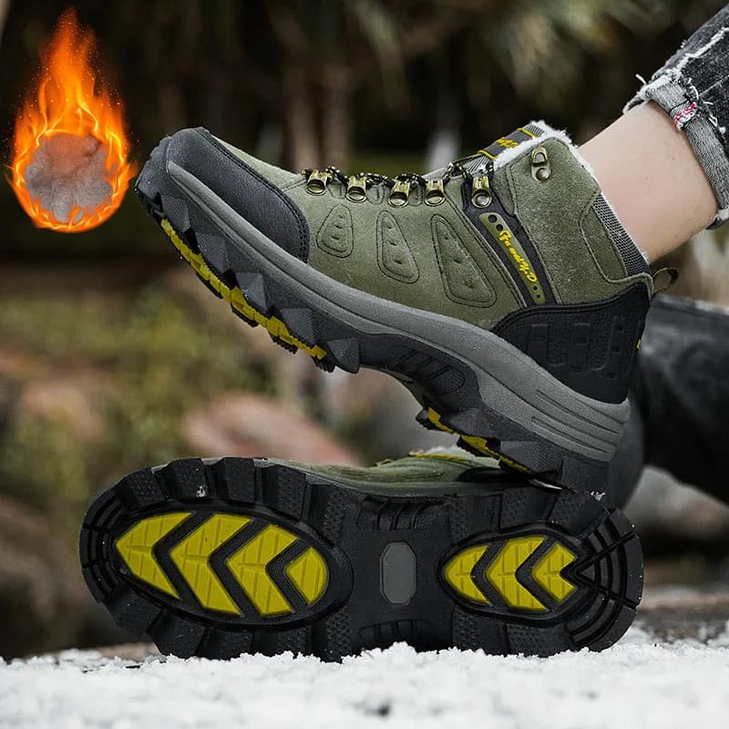 PLUS SIZE Unisex High-Top Adventure Sneakers Durable Grip Non-Slip Lace-Up Comfort Ideal for Outdoor Hiking Boots Men Footwear