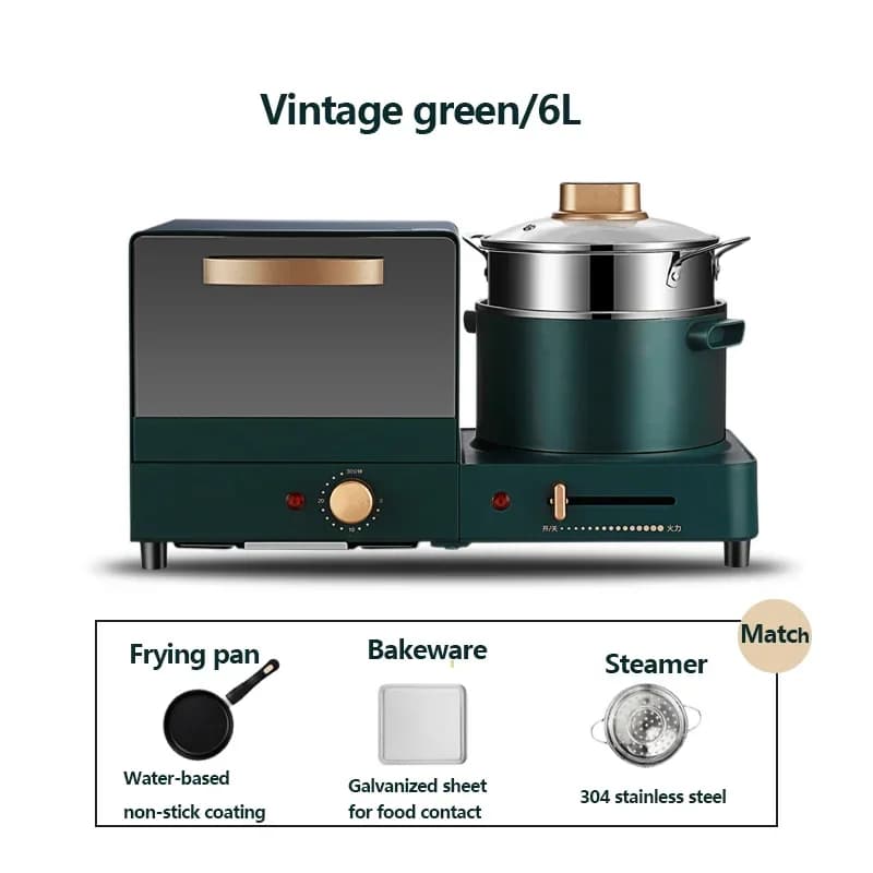 Automatic oven bread machine multi-function frying pan mini oven household bread pizza oven frying pan sandwich maker baking