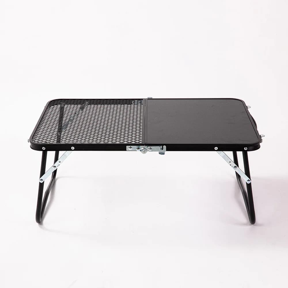 Aluminum Alloy Mdf Board Grid Table Folding Mini Outdoor Camping Small Table Table Barbecue Iron Mesh