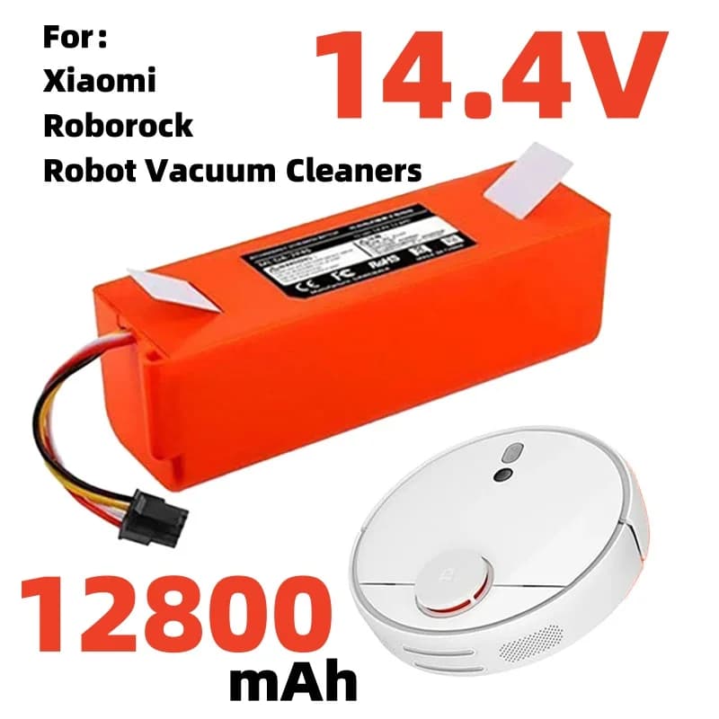 Batteria di ricambio da 14,4 V 12800 mAh per Xiaomi Roborock S55 S60 S65 S50 S51 S5 MAX S6 Robot aspirapolvere