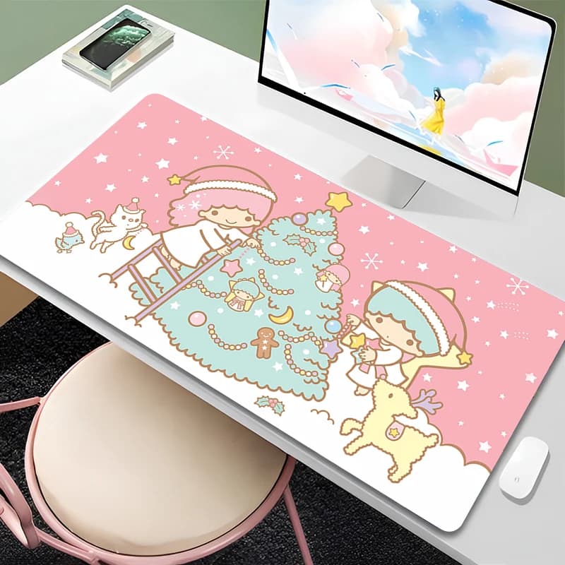 Little Twin Star mouse pad, game accessories, computer keyboard, mouse pad specifically designed for e-sports.