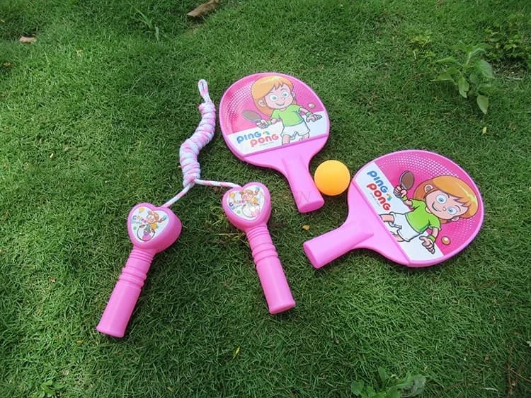 Jumping Racing+Ping Pong Toys, Ball Games, Children's Exercises, Outdoor Activities, Parent-Child Interaction, Funny Sports