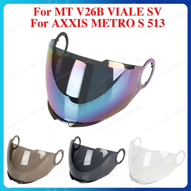 Motorcycle Helmet Lens For MT V26B VIALE SV For AXXIS METRO S 513 Anti-UV Dustproof Windproof Visor Replacement Helmet Visors