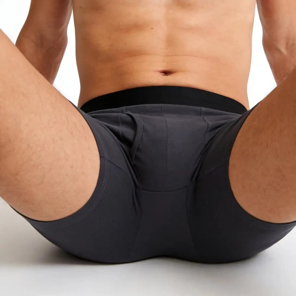 Slip boxer traspiranti Slip boxer da uomo a vita media Intimo boxer Vita elastica Pantaloncini U-convesso Slip con cintura a contrasto