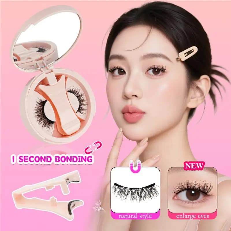 [WHB] Collarless Magnetic Eyelash, 3D Natural Effect, Magnetic Eyelashes, Easy Application Kit