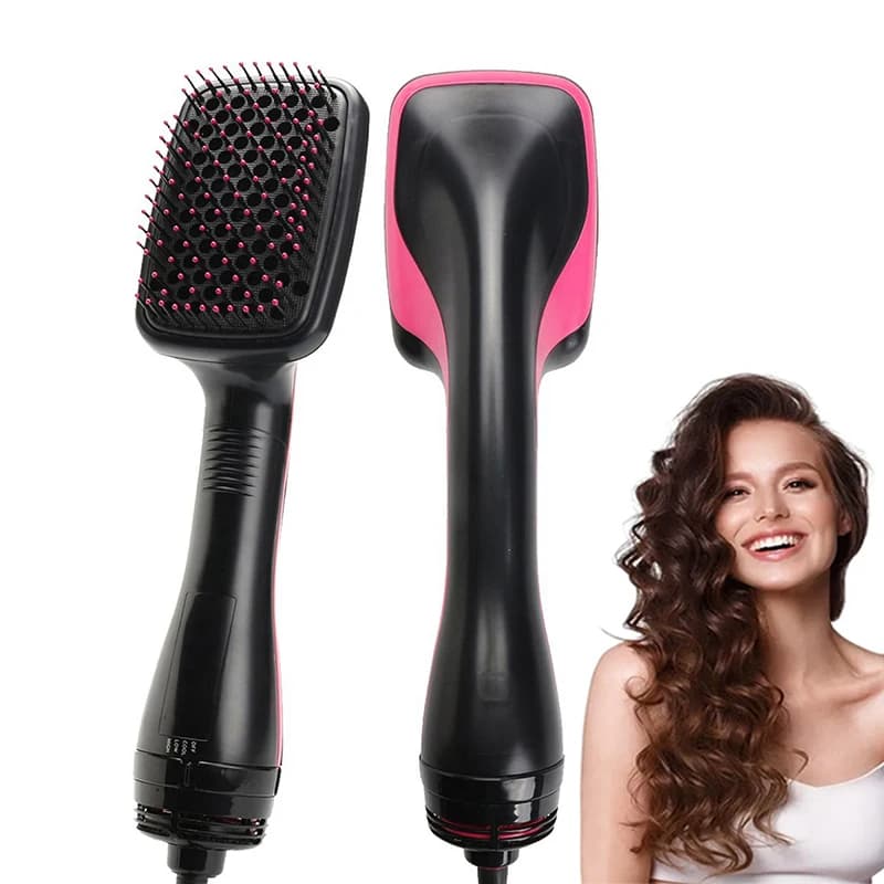 Spazzola Asciugacapelli Elettrica Professionale Multifunzione Portatile con Cuscino d'Aria e Aria Calda