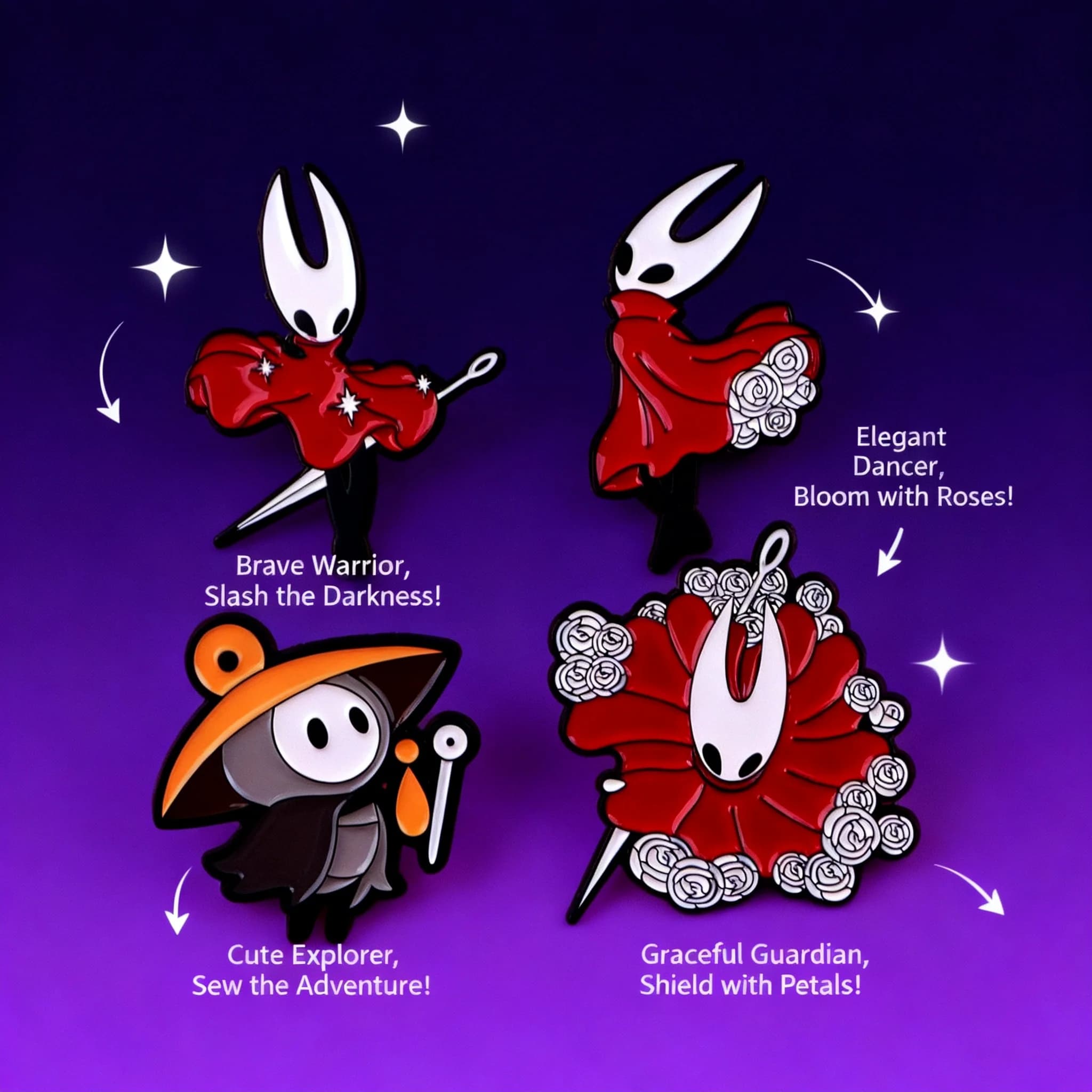 Spilla Distintivo in Lega Hollow Knight a Tema Cartone Animato, Accessori per Abbigliamento, Zaini e Gioielli, Articolo di Grande Successo per il Commercio Transfrontaliero
