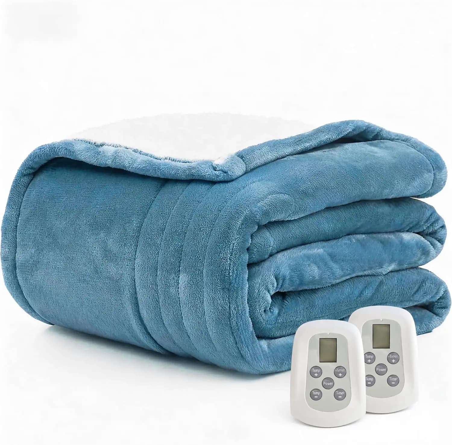 Coperta riscaldata elettrica Queen Size con doppio controllo, 10 livelli di calore, spegnimento automatico e protezione dal surriscaldamento per un calore accogliente