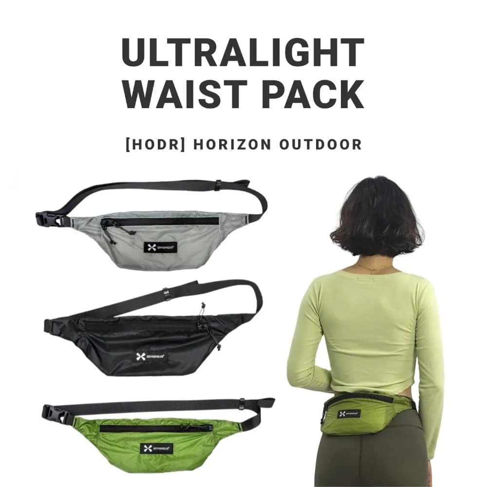 [HODR] Marsupio ultraleggero impermeabile 56 g | Cintura da viaggio/correre sottile: attrezzatura da trail running, marsupio da ciclismo