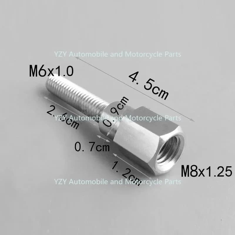 1/2pc Scooter moto specchietto retrovisore adattatore M8 8mm a 6mm M6 maschio femmina mano destra filettatura che cambia vite rialzante