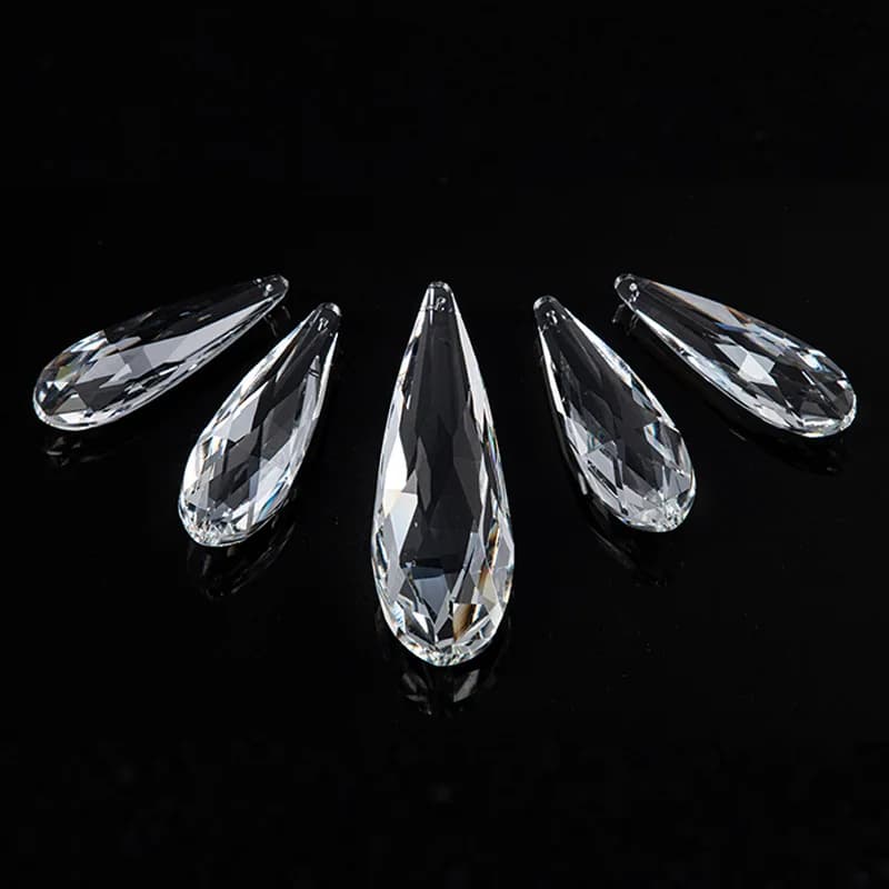 Camal 1pcs 76mm 89mm 100mm 120mm Clear Hanging SunCatcher Pendant Crystal Prisms Ornament Home Lamp Lighting Wedding Decoration