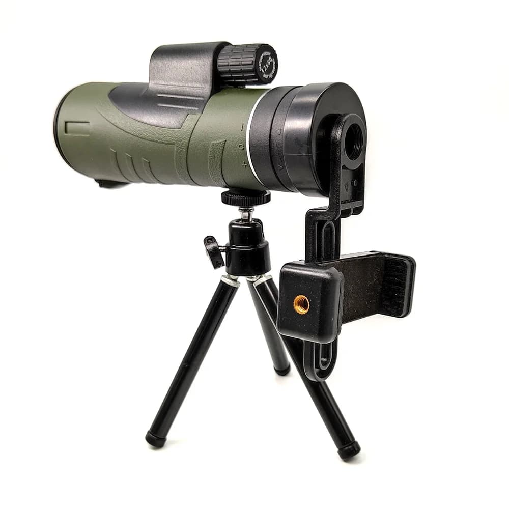 Telescopio monoculare HD 80x100 Telescopio portatile a lungo raggio per visione diurna/notturna Treppiede da campeggio Clip per telefono Telescopio da caccia all'aperto