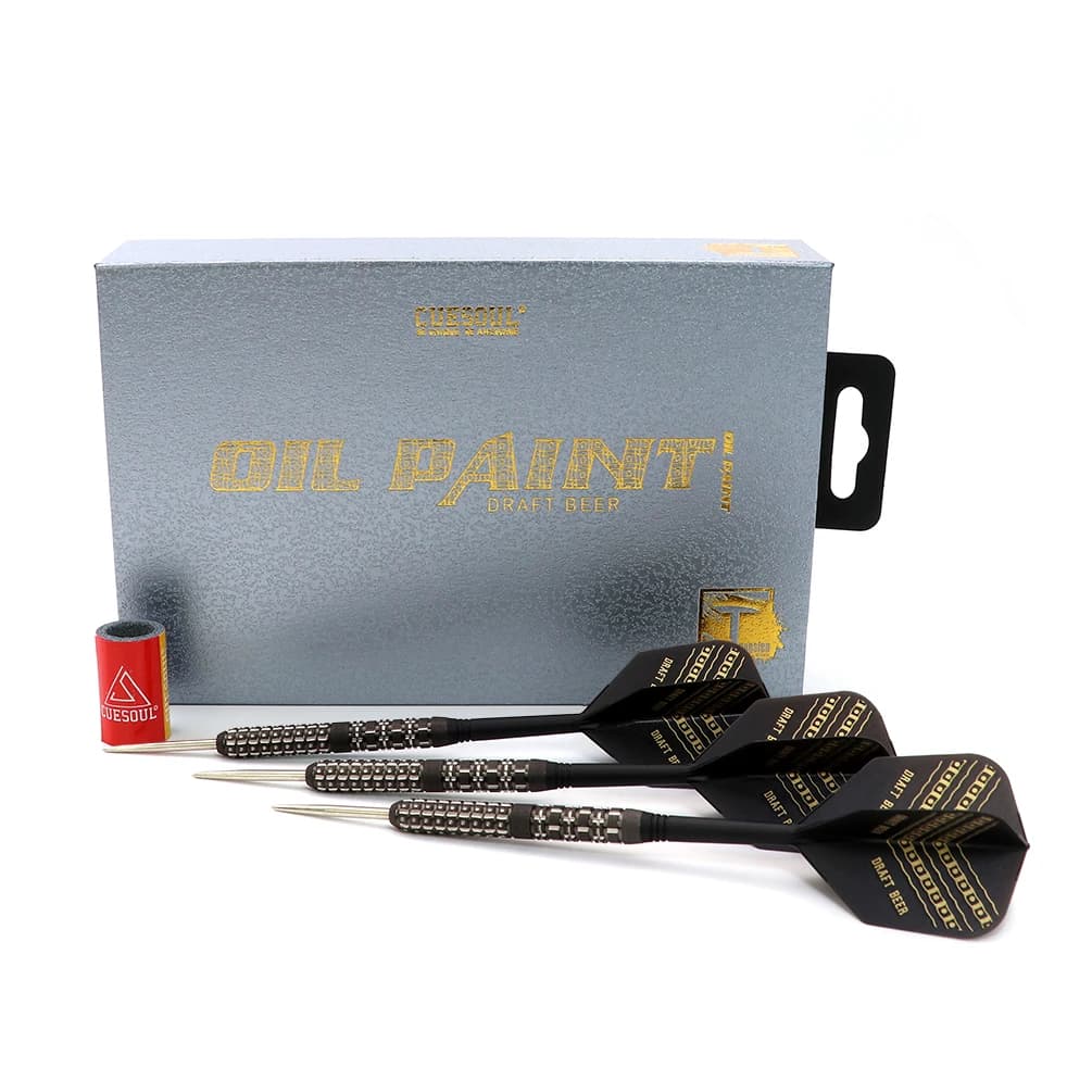 CUESOUL DRAFT BEER Pittura ad olio rifinita pistola grigia 90% tungsteno 23 g freccette con punta in acciaio