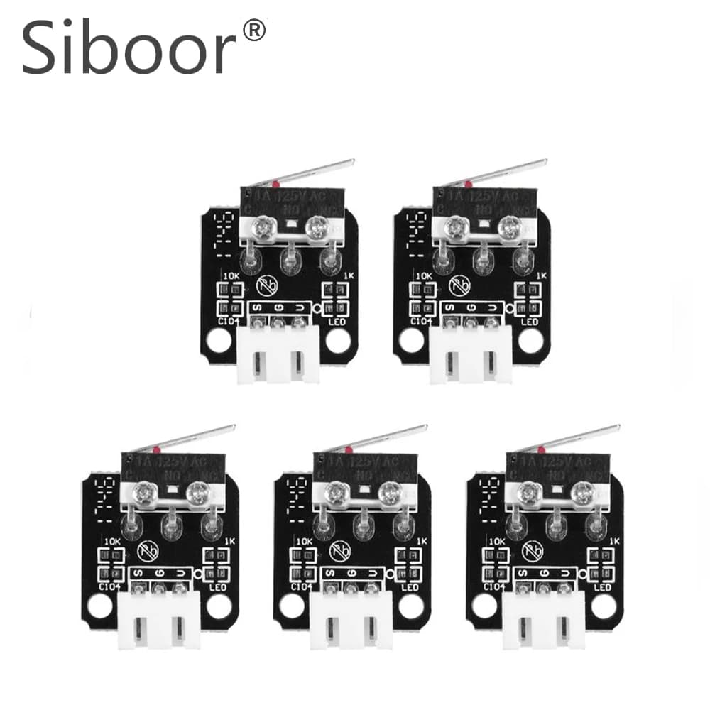 5 Pz X/Y/Z Asse End Stop Finecorsa 3Pin N/O N/C Facile da usare Controllo Accessori per stampante 3D Micro Interruttore per la serie CR-10 Ende