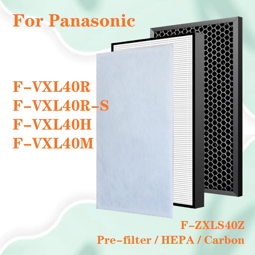 F-ZXLS40Z Per purificatore d'aria Panasonic F-VXL40R F-VXL40R-S F-VXL40H F-VXL40M Filtro HEPA di ricambio e filtro al carbone
