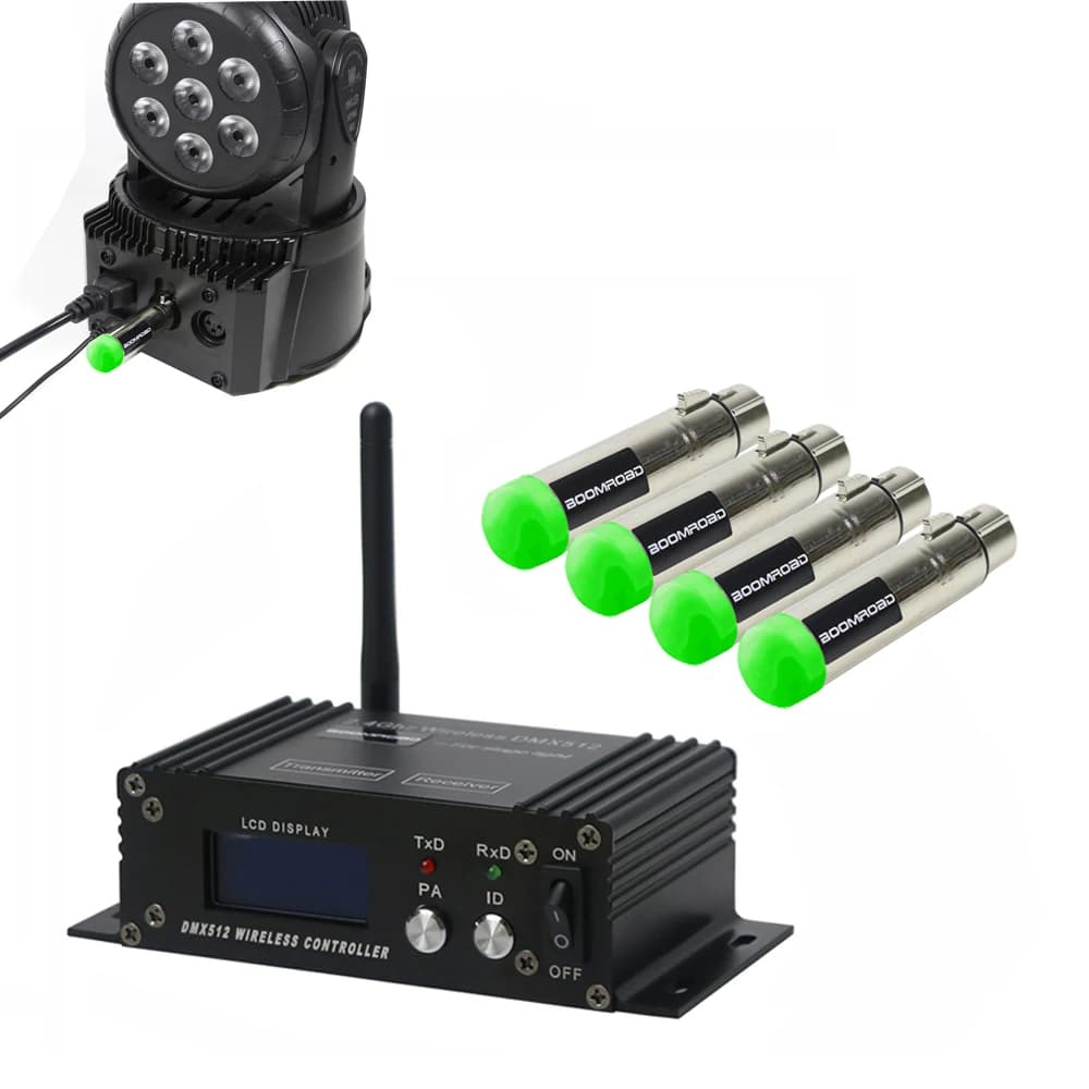 Trasmettitore ricevitore XLR Controllo DMX Controller display LCD DMX512 wireless per discoteca DJ Party Stage PAR Luce laser a testa mobile