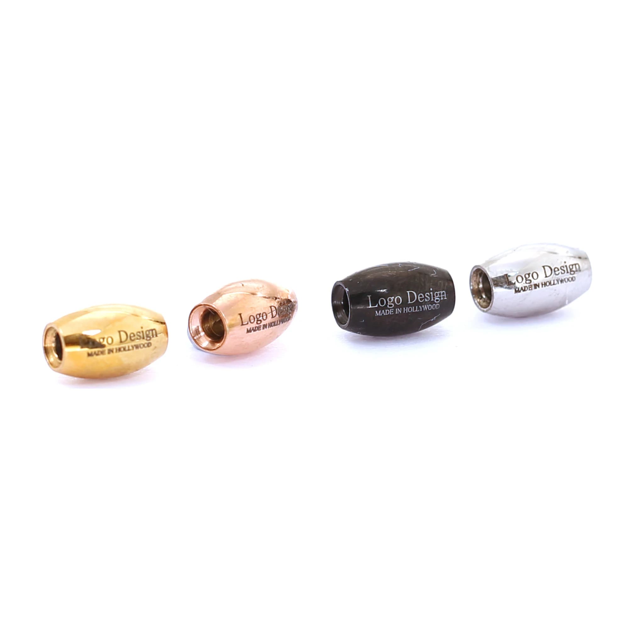 10 pcs 8x12mm Custom Oval Logo Beads,Laser Engraved Logo Beads,Custom Logo Jewelry Bracelet,Stainless Steel Logo Beads，LG04