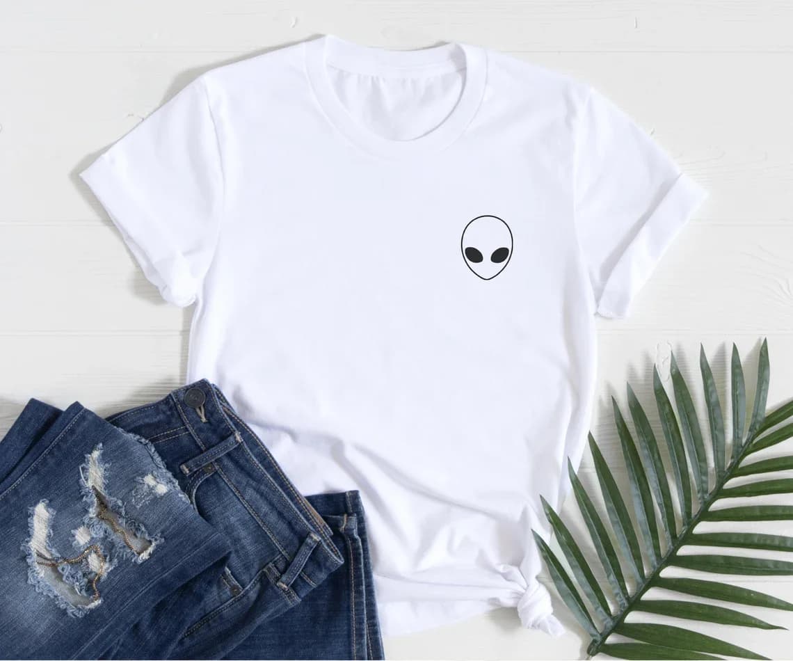 Sugarbaby Alien T-shirt tee Unisex gift Short Sleeve Fashion Unisex T shirt Tumblr Clothing High quality Casual Tops Tee