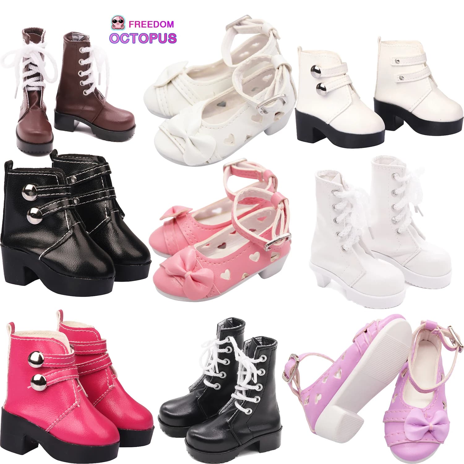 Moda di alta qualità 7 cm fatti a mano scarpe tacco alto per 1/3 bambole BJD stivali carini per bambole SD da 60 cm accessori giocattolo