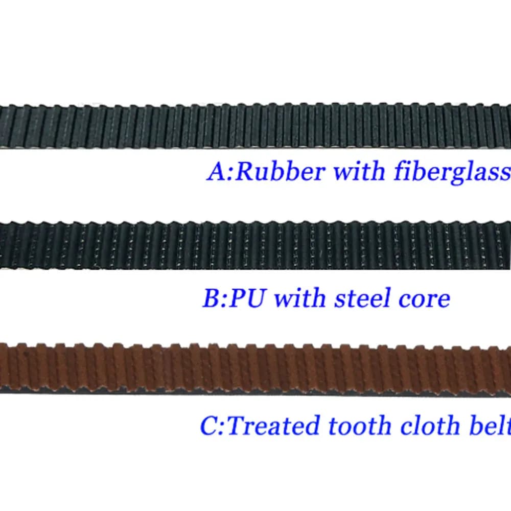 5M/6Mm Pu con anima in acciaio Cinghia dentata in gomma e fibra di vetro Cintura Gt2 Colore nero 2Gt Cinghia dentata aperta 6Mm Larghezza 5M per stampante 3D