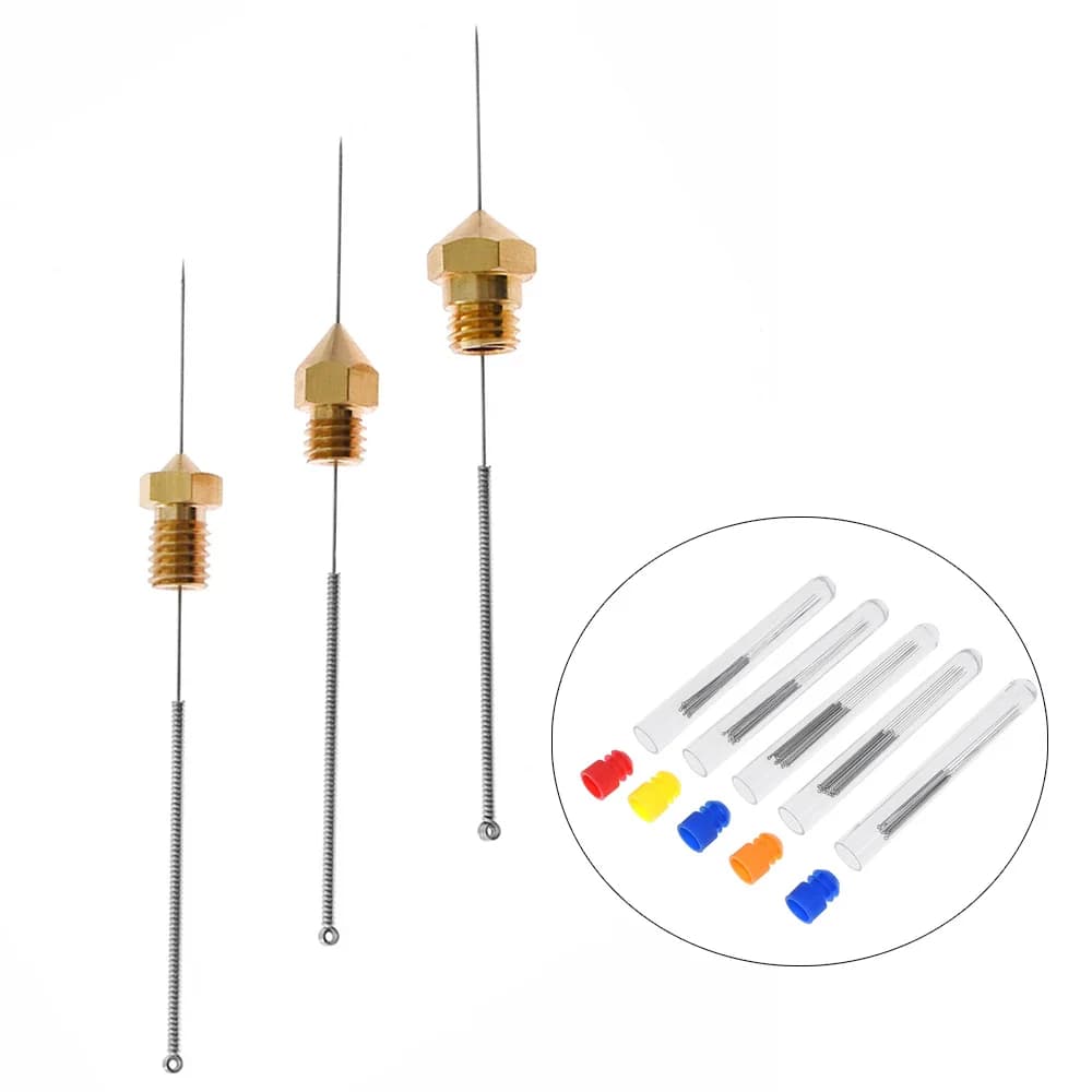 10 pz Strumenti Della Stampante 3D Ugello In Acciaio Inox Aghi Per La Pulizia E3D V6 Ugello MK8 Ugello Punte Ago Per Stampante 3D Ender 3 V2