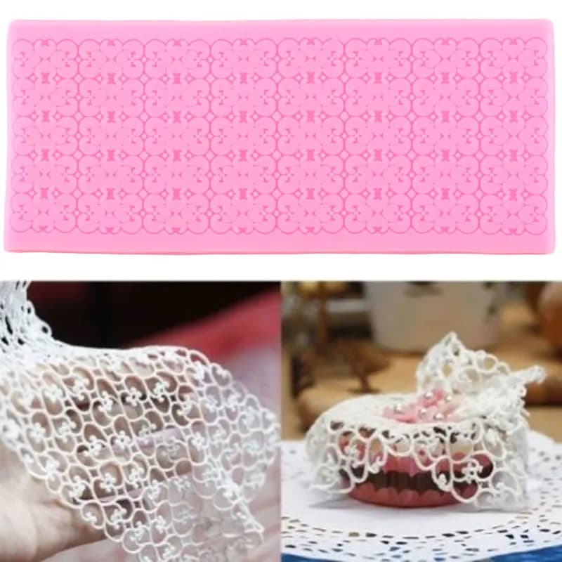 Stampo in silicone per bordo torta in pizzo Stampo in resina di argilla polimerica Strumenti per decorare torte fondente Stampi per cioccolato Gumpaste per matrimoni fai da te
