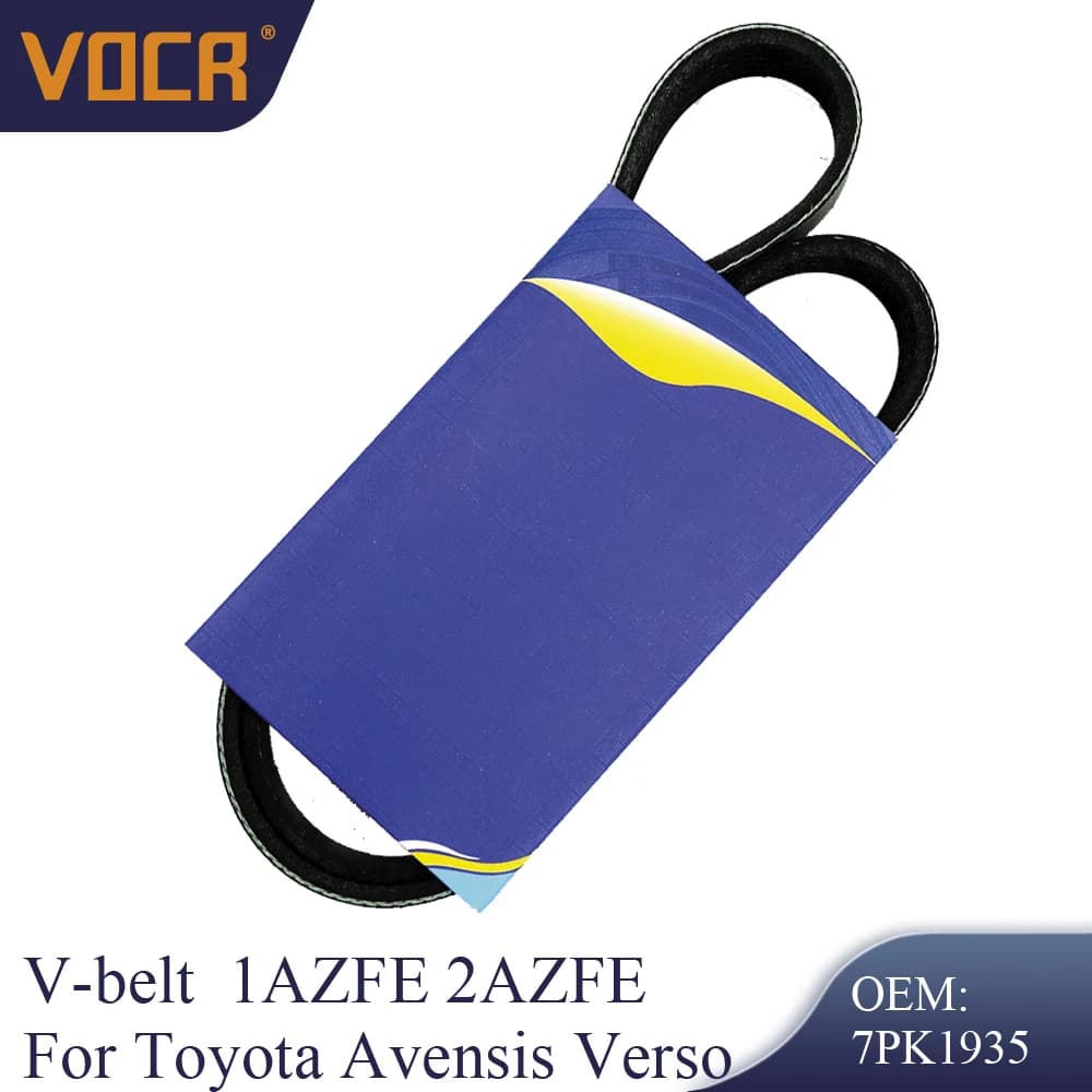 VOCR 1AZFE 2AZFE Cinghia a V per motore per Toyota RAV 4 2.0/2.4 2000-2005 OEM 7PK1935 7PK1933 25212-3A000 25212-3A100 Accessori auto