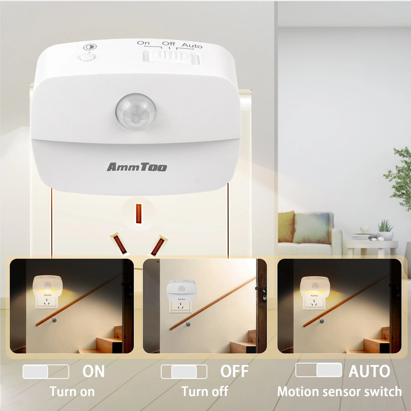 European American LED Night Light PIR Motion Sensor Intelligent Lamp 110V 220V AAA camera da letto ikea