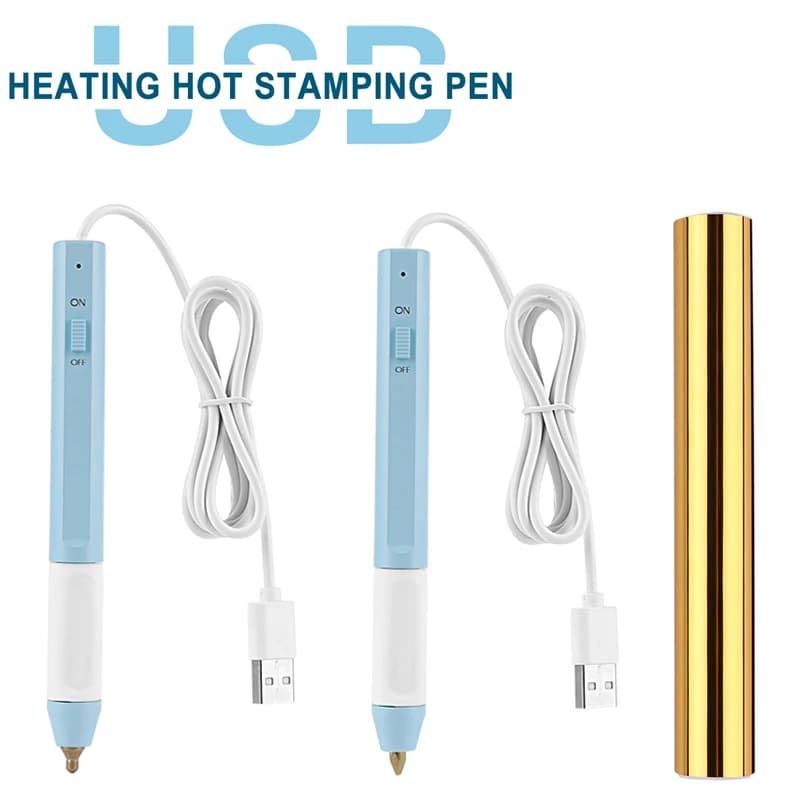 Calligraphy Tip Bold Tip Heating Hot Stamping Pen Set To Add Shining Handwritten Sentiment And Glimmering Accent To Your Project