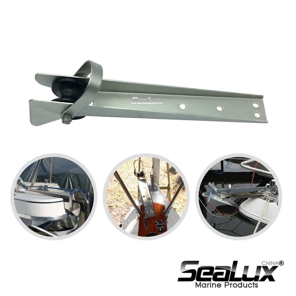 Rullo di ancoraggio hardware in acciaio inossidabile di grado marino Sealux da 390 mm per accessori marini per yacht e barche