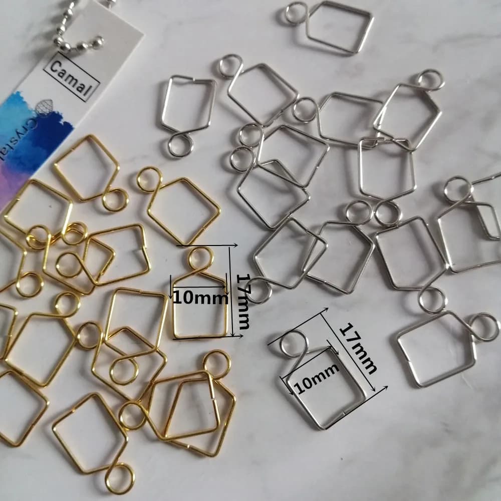 Camal 100pcs 10*17 millimetri In Oro/Chrome Fibbia In Metallo Gancio Connettore Per Appendere Tubo di Cristallo del Pendente della Sfera lampadario Illuminazione Della Lampada Parte