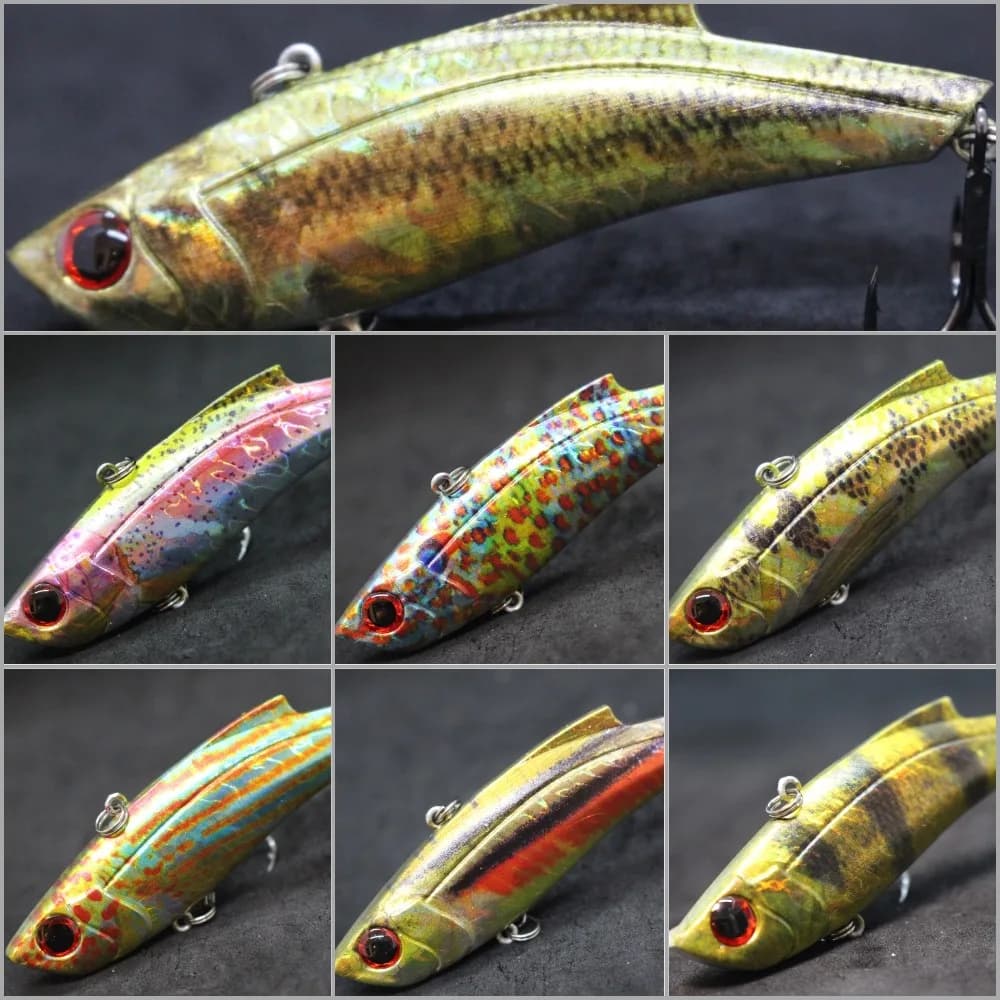 wLure Richiamo di Pesca Realskin 9cm 32g Casting a Lunga Distanza Lipless Affondamento in Fondo Acqua Salata Stretto Wiggle Realistico HL676L