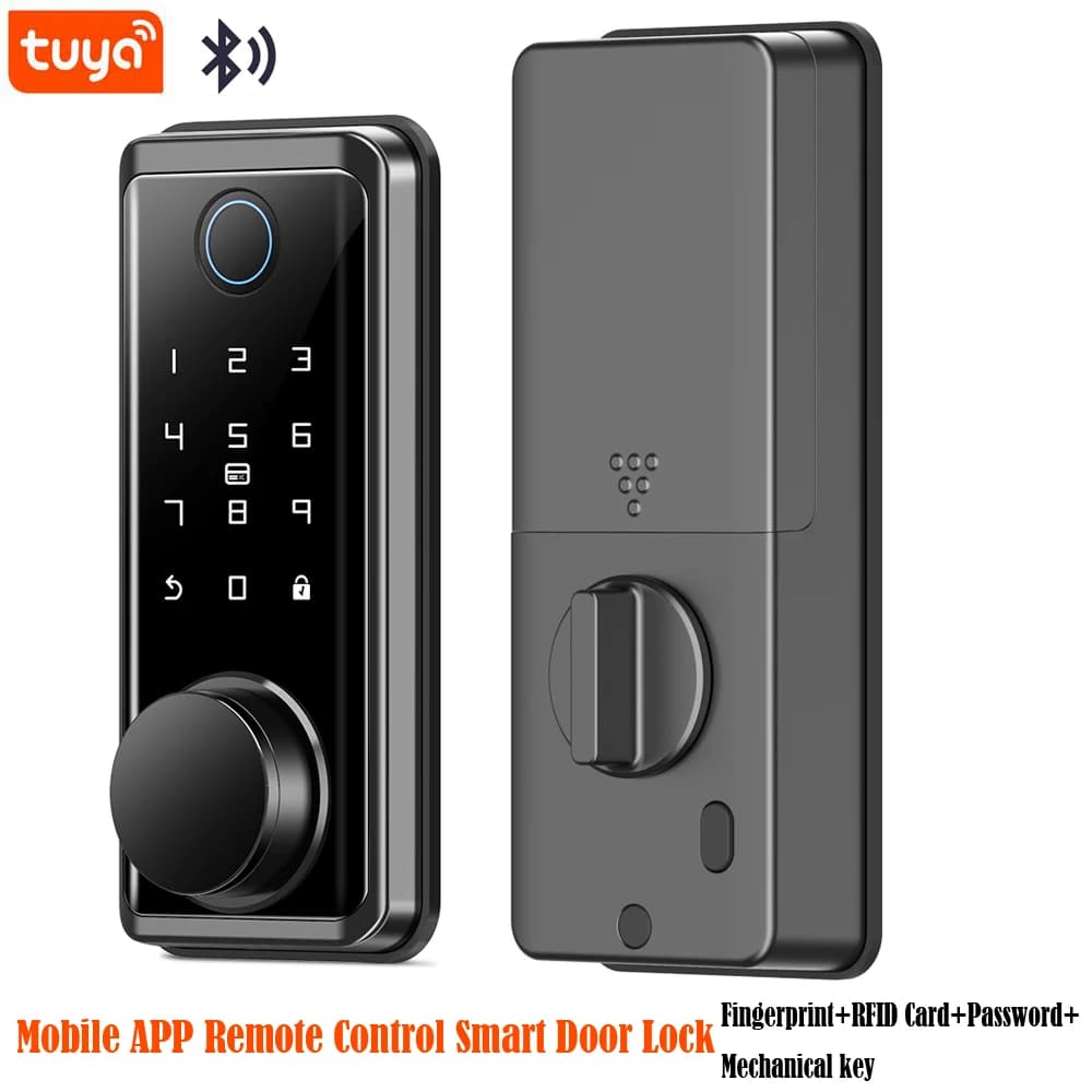 Impronta digitale serratura elettronica Smart Bluetooth Password maniglia blocco Tuya APP sblocco remoto entrata chiave meccanica