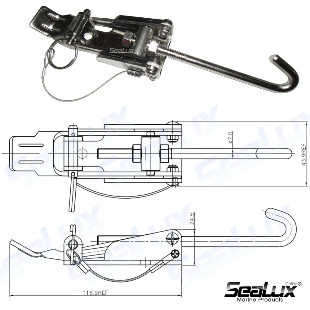 Tendicatena di ancoraggio Sealux Marine Grade SS304 per hardware di accessori marini per barche