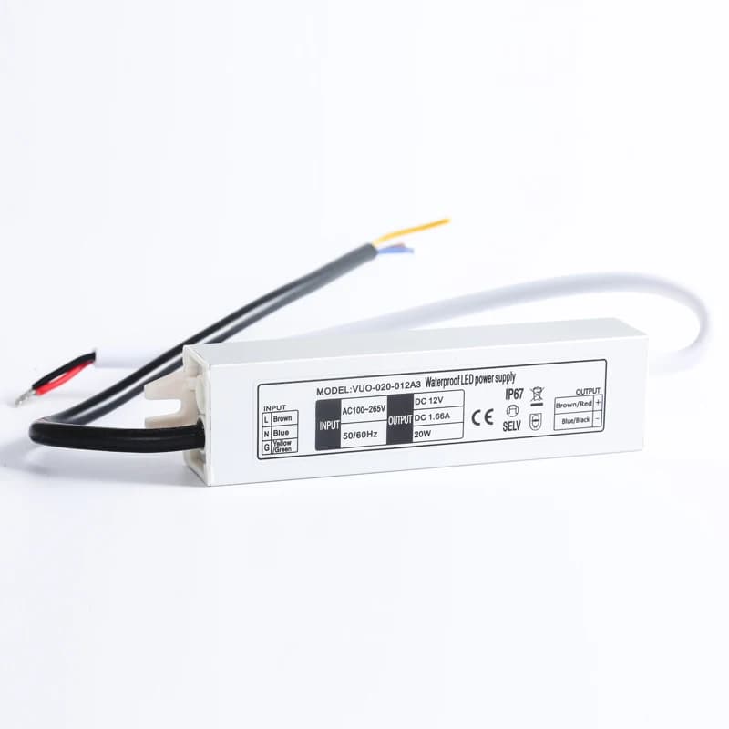 12V IP67 12W 20W 30W 12W 12V LED Strip Light Transformer Outdoor Switching Power Adapter