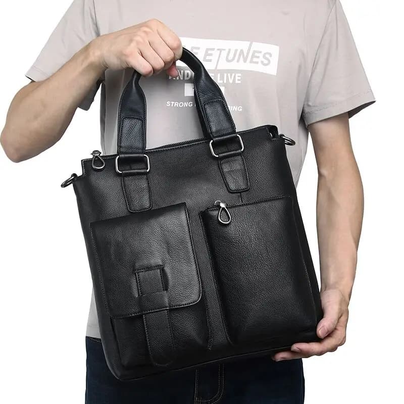 Borsa a tracolla verticale da uomo borsa a tracolla in vera pelle da uomo borsa a tracolla in pelle di vacchetta da uomo borsa a tracolla grande da viaggio